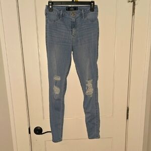 Women's Hollister Light Blue Distressed Skinny Jeans